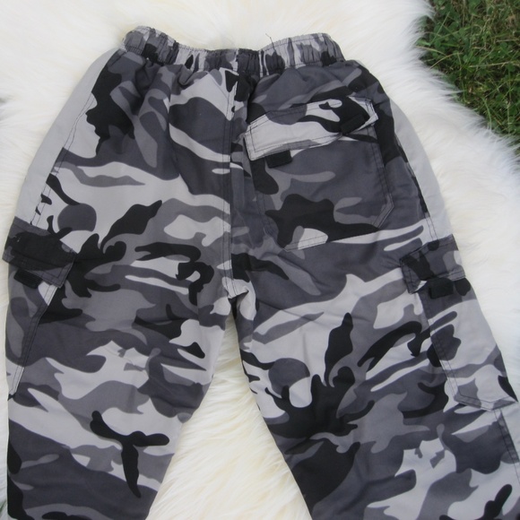 boys grey camo lined pants size M - Picture 5 of 6